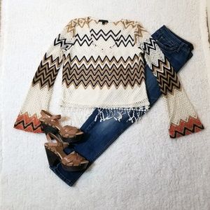 Signature Studio Boho Hippie Top, NWT, Med